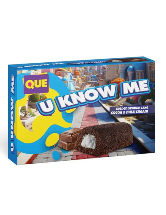 Que Sponjy Cake Cacao & Milk Cream
200g