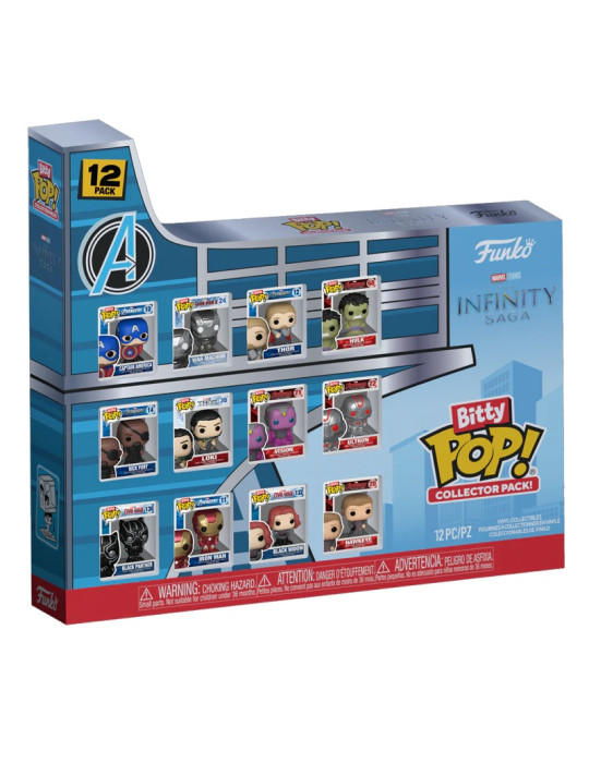 Marvel Bitty POP! Vinyl Figure 12-Pack Infinity Saga 2,5 cm