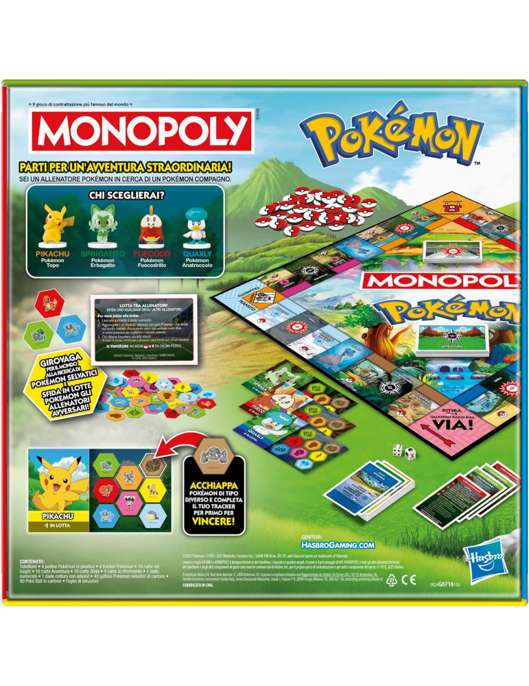 Monopoly Pokémon Edition, gioco da tavolo - Versione italiana