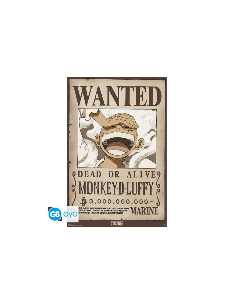 One Piece - Poster Wanted Luffy Wano (52 x 38)