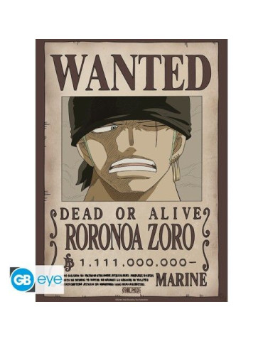 Zoro One Piece - Poster Wanted Zoro Wano (52 x 38)