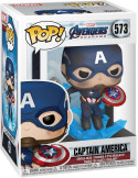 Avengers: Endgame - POP! Vinyl Figure Captain America con Scudo Rotto e Mjölnir 9 cm