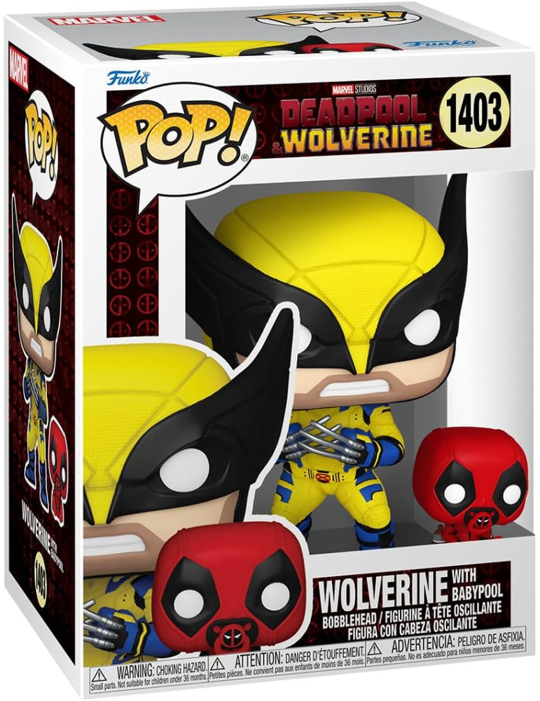 Deadpool and Wolverine POP! Marvel Vinyl Figure Wolverine and Babypool 9 cm