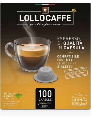 Lollo Capsule Compatibili Bialetti miscela Nera