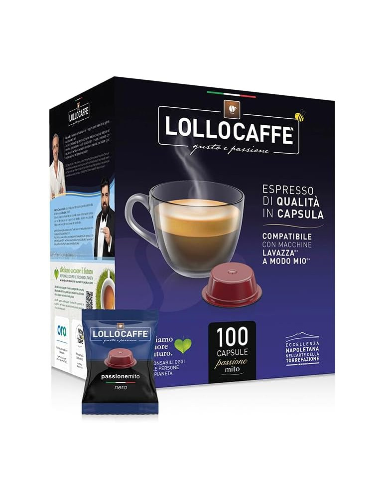 Lollo Capsule Compatibili Lavazza A Modo Mio miscela Nera