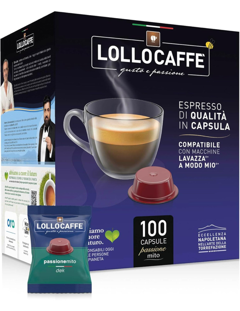 Lollo Capsule Compatibili Lavazza A Modo Mio miscela Dek