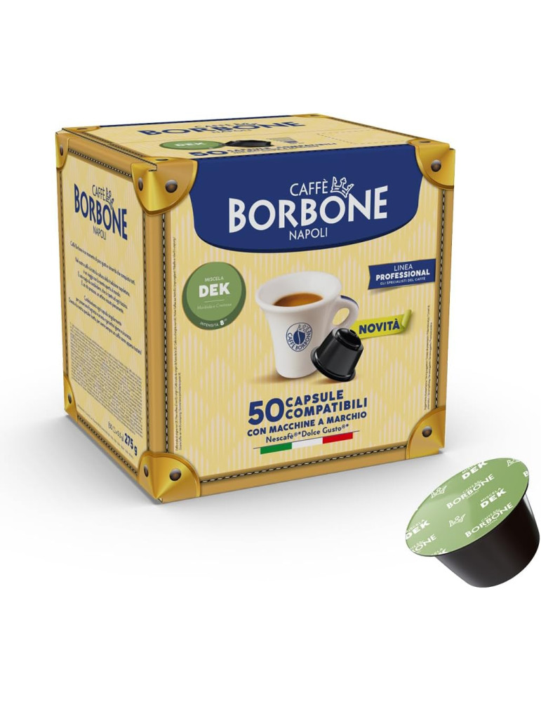 Borbone 50 Capsule Compatibili Nescafè Dolce Gusto miscela Dek