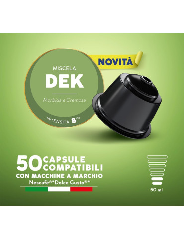 Borbone 50 Capsule Compatibili Nescafè Dolce Gusto miscela Dek
