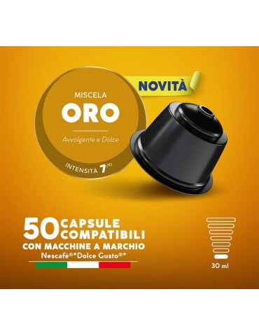 Borbone 50 Capsule Compatibili Nescafè Dolce Gusto miscela Oro