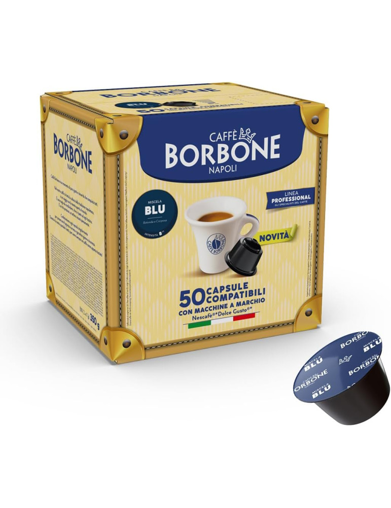 Borbone 50 Capsule Compatibili Nescafè Dolce Gusto miscela Blu