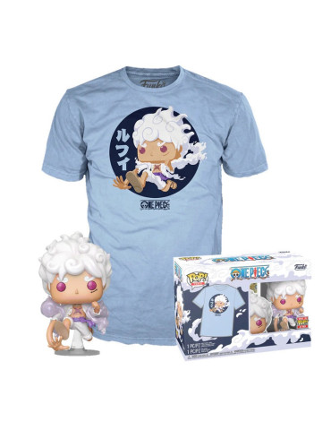 One Piece - Pop Funko e Tee Box Luffy Fifth Gear Exclusive 9 Cm