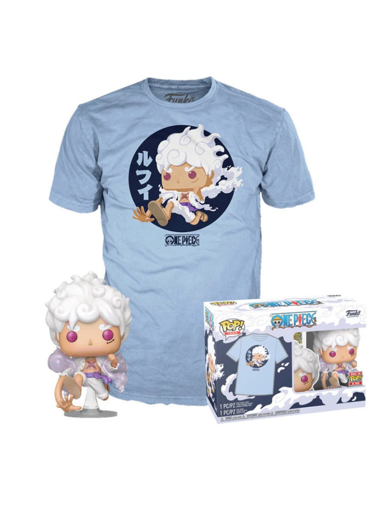 One Piece - Pop Funko e Tee Box Luffy Fifth Gear Exclusive 9 Cm