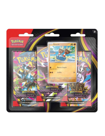 Pokémon GCC Megaevoluzione Buio Pesto – Blister 3 Buste con Carta Promo Binacle ITA
